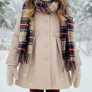 Catherine Malandrino Cream Kids Cape Coat